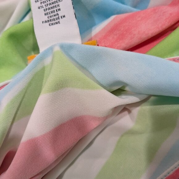 Ruby Rd. Women's Colorful Striped Kimono Sleeve Blouse, Size Large - Picture 9 of 16